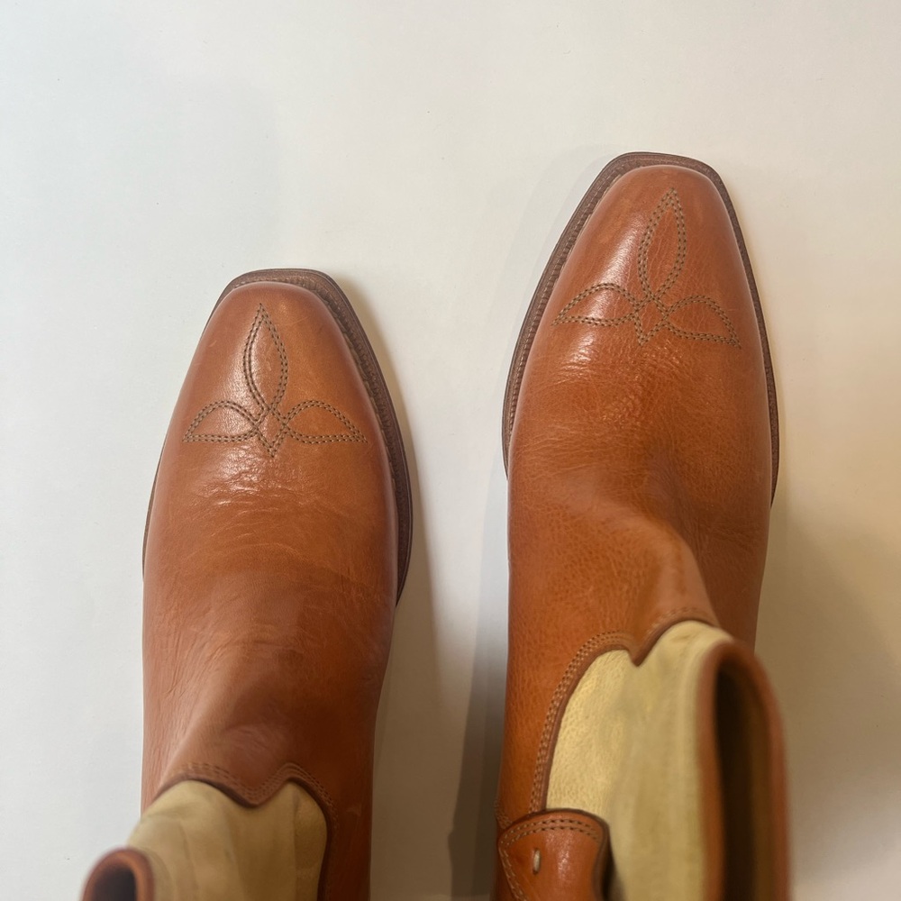 Ralph Lauren Tan Leather Ankle Boots